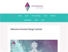 Tablet Screenshot of humandesigninstitute.com